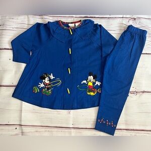 Vintage Disney Mickey & Minnie Mouse NWT Back to School Outfit Girls' Size 3T